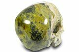 Realistic, Polished Yellow Turquoise Jasper Skull - Magnetic #378615-4
